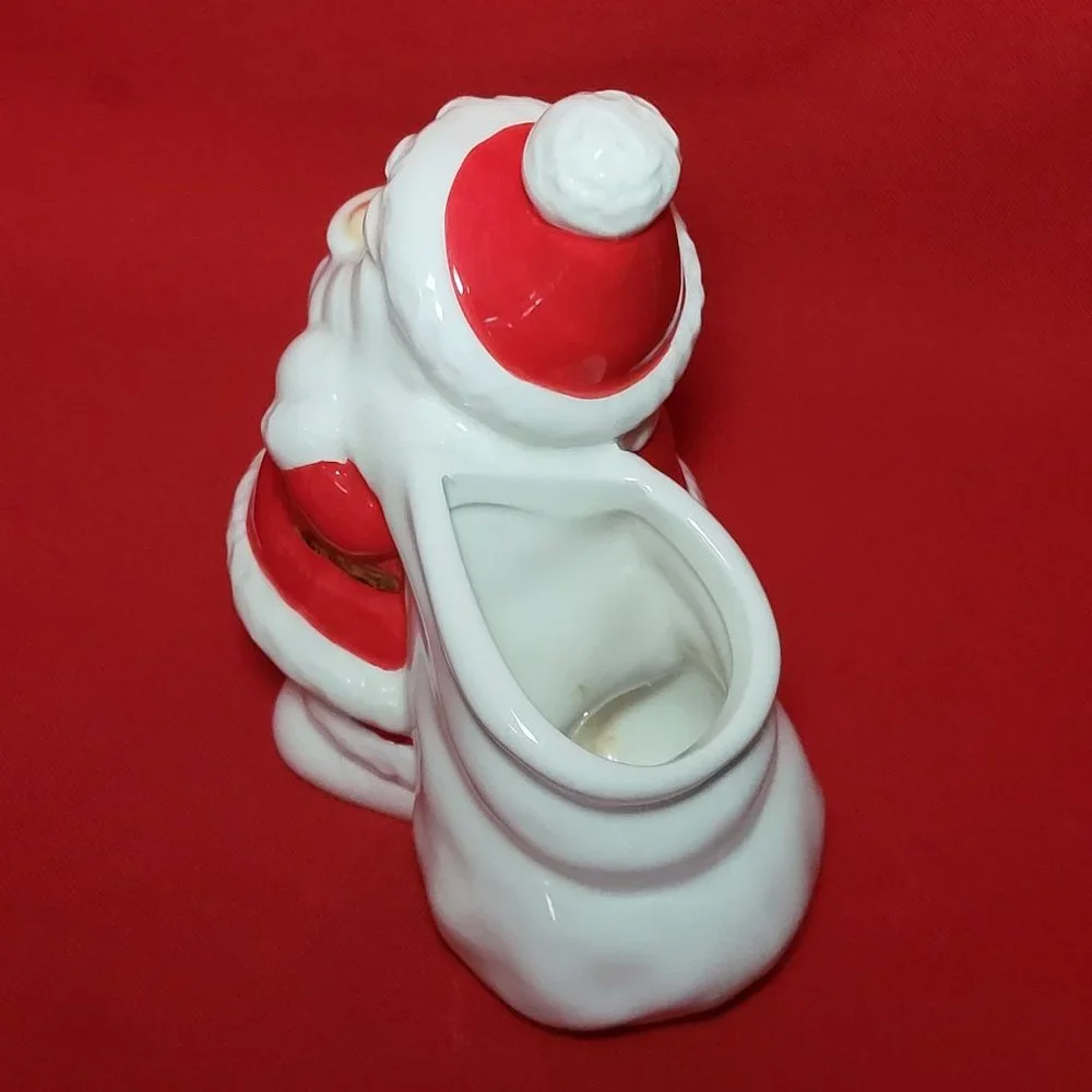 Vintage Christmas Santa Claus Figurine Statue Planter